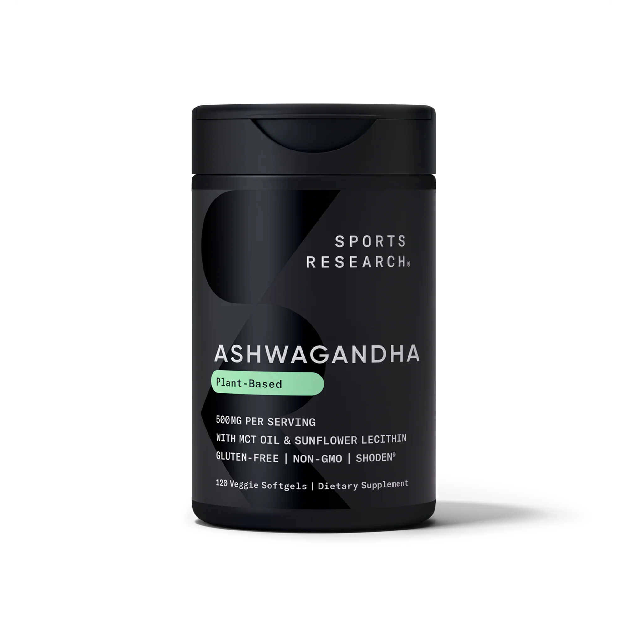 Sports Research Ashwagandha 500 mg with Shoden, veggie softgel bottle