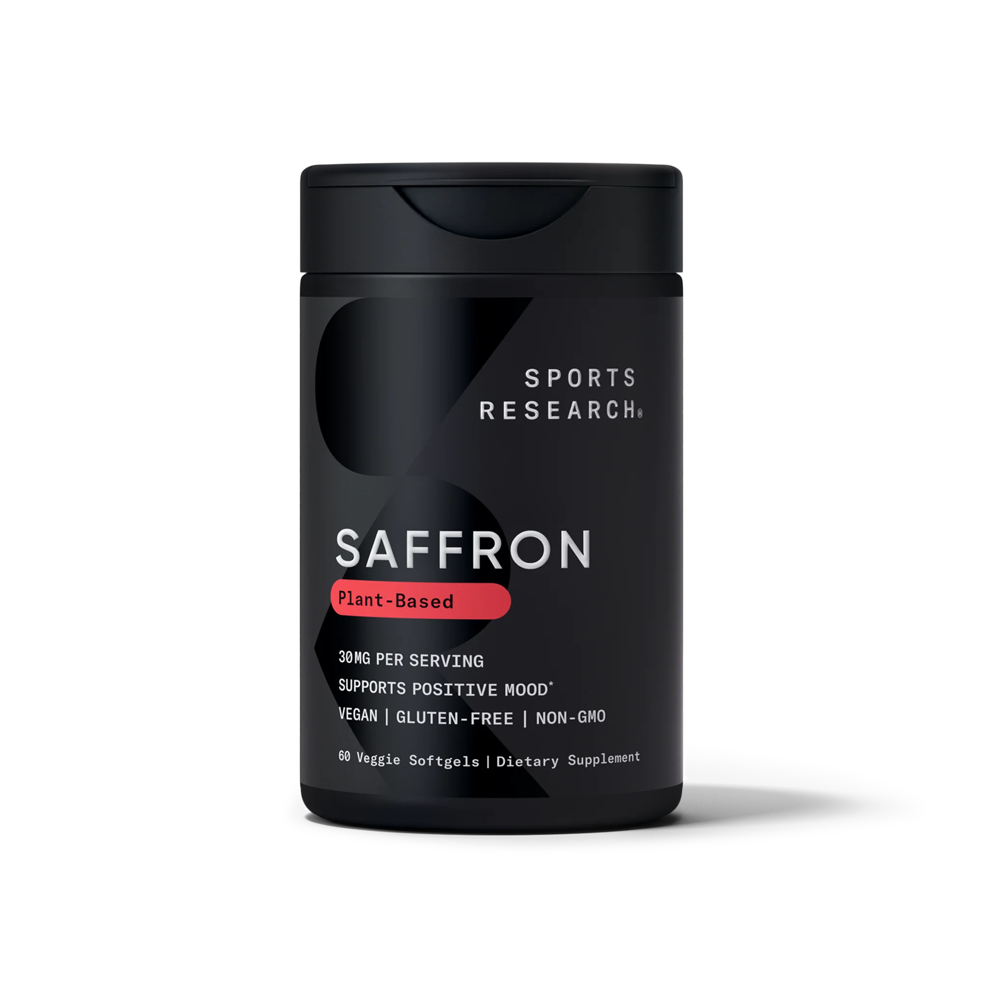 Sports Research Saffron Extract with affron, 30 mg softgel bottle